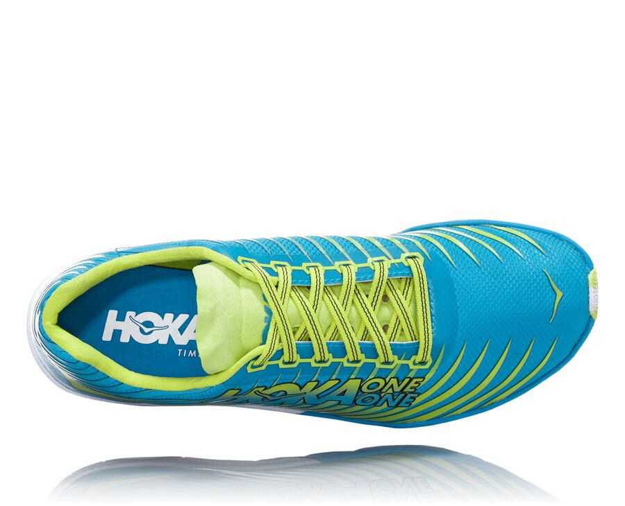 Spikes Mens - Hoka One One EVO XC - Blue/Green - VFOBTYR-07